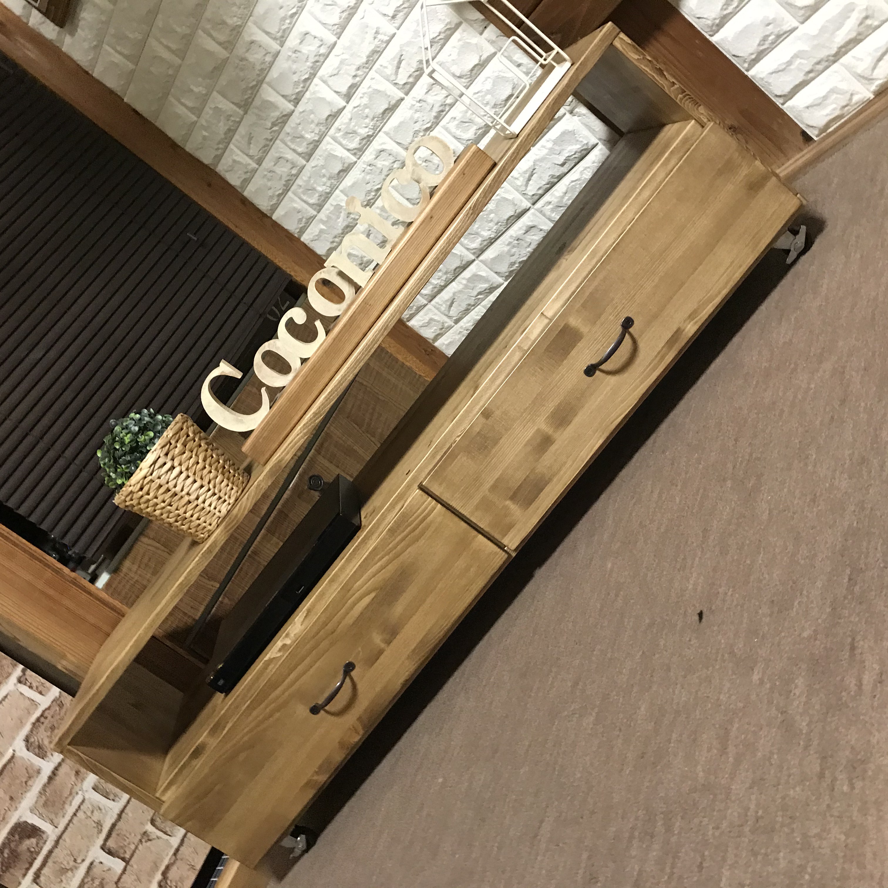 【新商品】横幅120cm・引き出し付き・選べる取手・テレビ台・テレビボード・ローボード