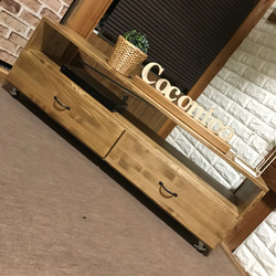 無垢材テレビボードW120 ハンドメイド サイズオーダー テレビ台