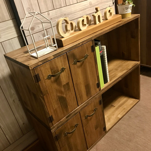 新商品】選べる色味&取手・両開き扉付き・本棚・マルチボード・収納棚 