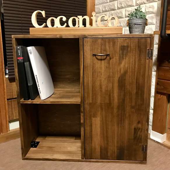 【一点物｜フランス製ヴィンテージキャビネット】オーク材×真鍮取手｜収納｜送料込み 一点物｜フランス製ヴィンテージキャビネット】オーク材×真鍮取手