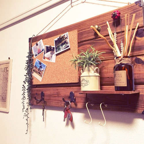 アンティーク調 コルクボード(壁掛け) ☆アンティーク調・男前風・壁掛けコルクボード2☆ タペストリー