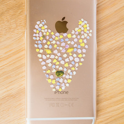 [對於iPhone]“ FLOWER WOLF”透明智能手機保護套 第5張的照片