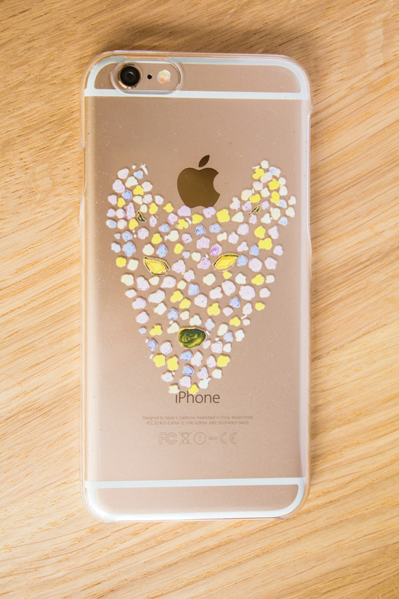 [對於iPhone]“ FLOWER WOLF”透明智能手機保護套 第5張的照片