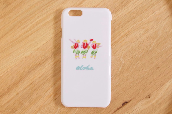 サンプル品のためお値下げ【iPhone 6/6s】aloha hula girls (color) 1枚目の画像
