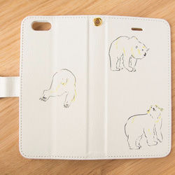 【全機種対応】「3びきのpolar bear」手帳型スマホケース 2枚目の画像