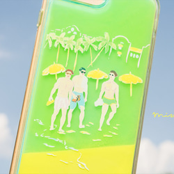 【iPhone】「Waikiki Beach PM4:12」ネオンサンドスマホケース 1枚目の画像
