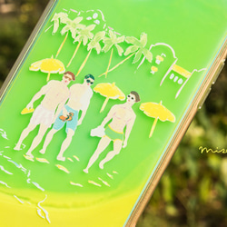 【iPhone】「Waikiki Beach PM4:12」ネオンサンドスマホケース 2枚目の画像
