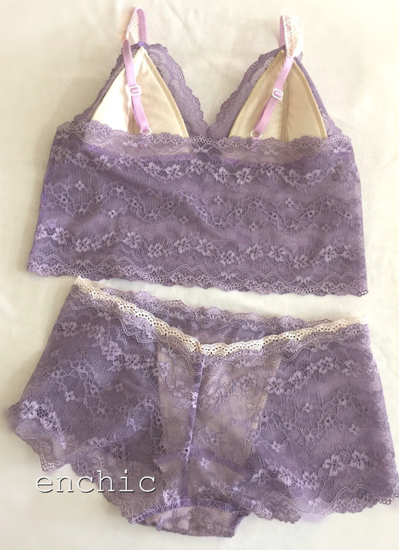 再販不可◆relax bra & shorts set #116/オーダーランジェリー 3枚目の画像