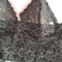 再販不可サイズ限定◆relax bra & shorts set #99-charcoal/オーダーランジェリー 4枚目の画像