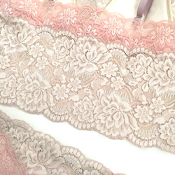 再販不可◆relax bra & shorts set #179-beige × pinkオーダーランジェリー 4枚目の画像