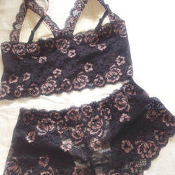 再販不可 ◆relax bra& shorts set◆　#45 black 2枚目の画像