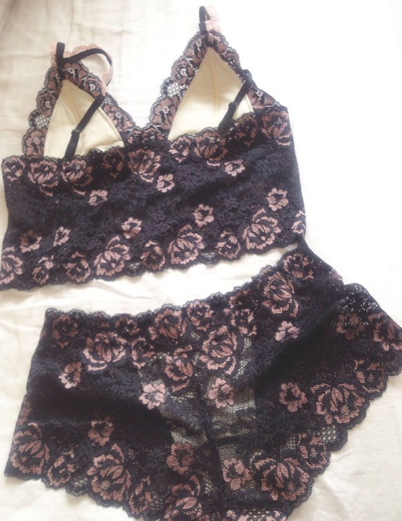 再販不可 ◆relax bra& shorts set◆　#45 black 2枚目の画像