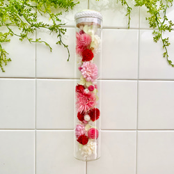 敬老の日　シリンダーフラワー　ボトルフラワー　赤薔薇　優しいお花　26㎝ 4枚目の画像