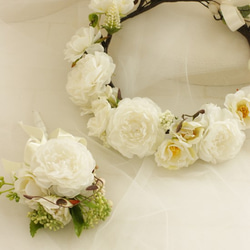 純白なナチュラルな花冠～白雪姫 3枚目の画像