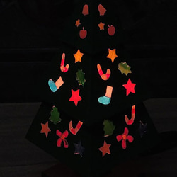 2019年制作「木とガラスのクリスマスツリー緑」 5枚目の画像