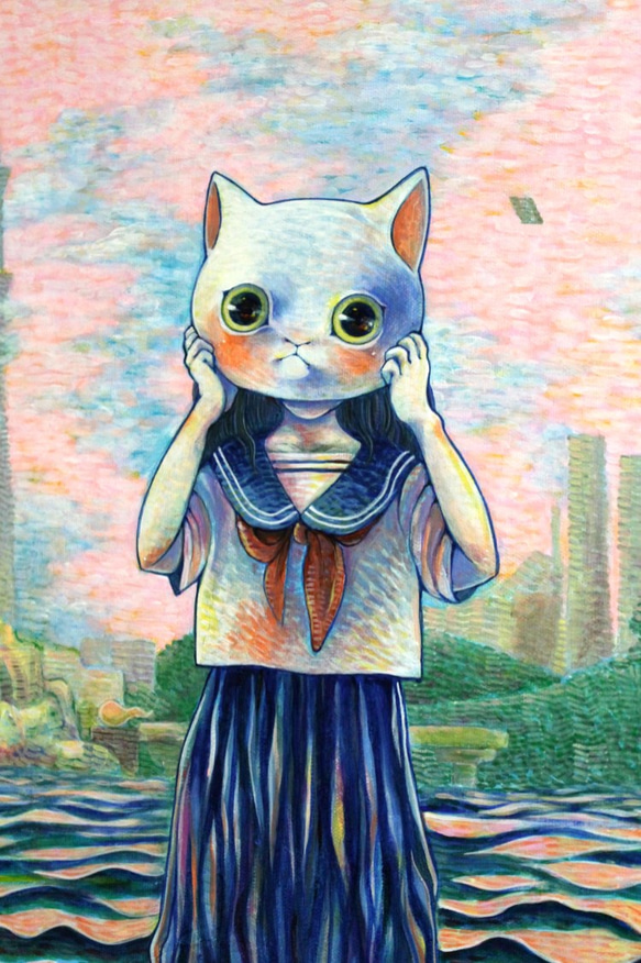 【M様専用】【原画】猫かぶり 3枚目の画像