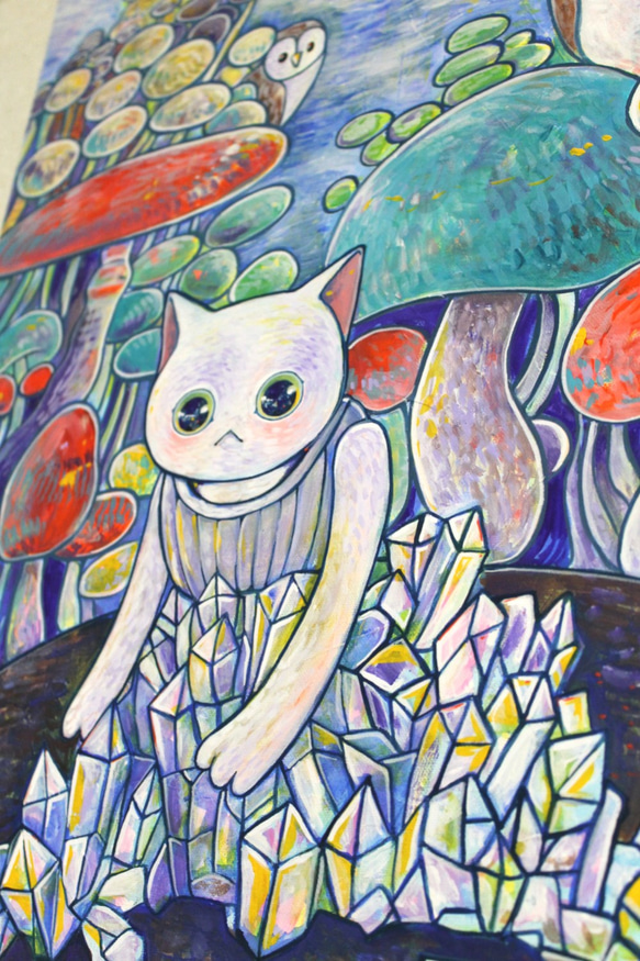 オーダー品【原画】結晶の猫 2枚目の画像