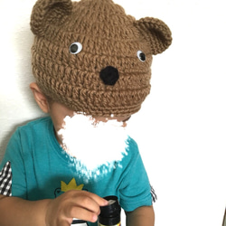 【11月セール】おとぼけクマさん帽子 2枚目の画像
