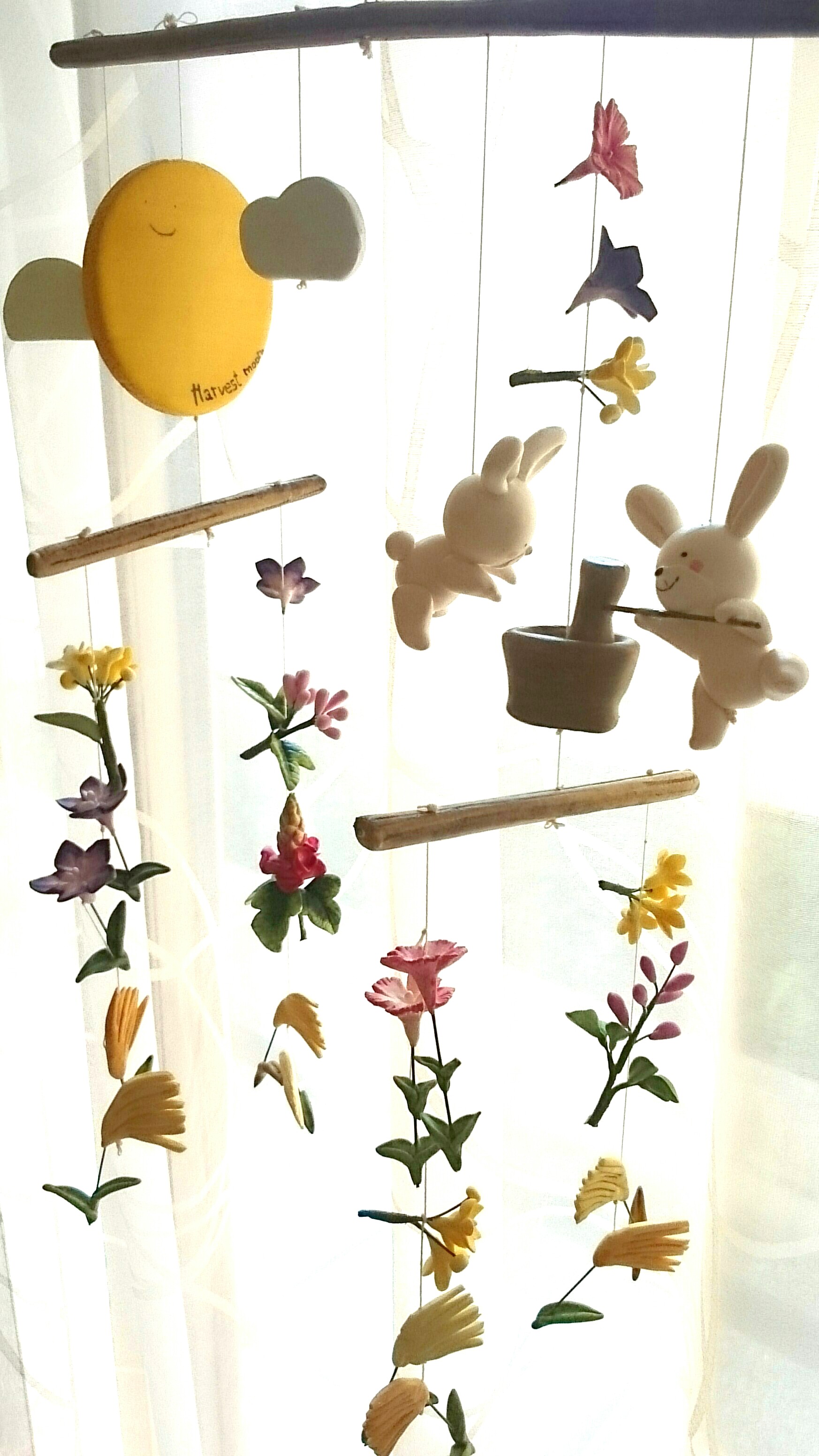 あみぐるみ　Bモビール　お月見