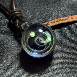 C.Walker's Glass☆ボロシリケイトガラスペンダント『月と一番星』 2枚目の画像