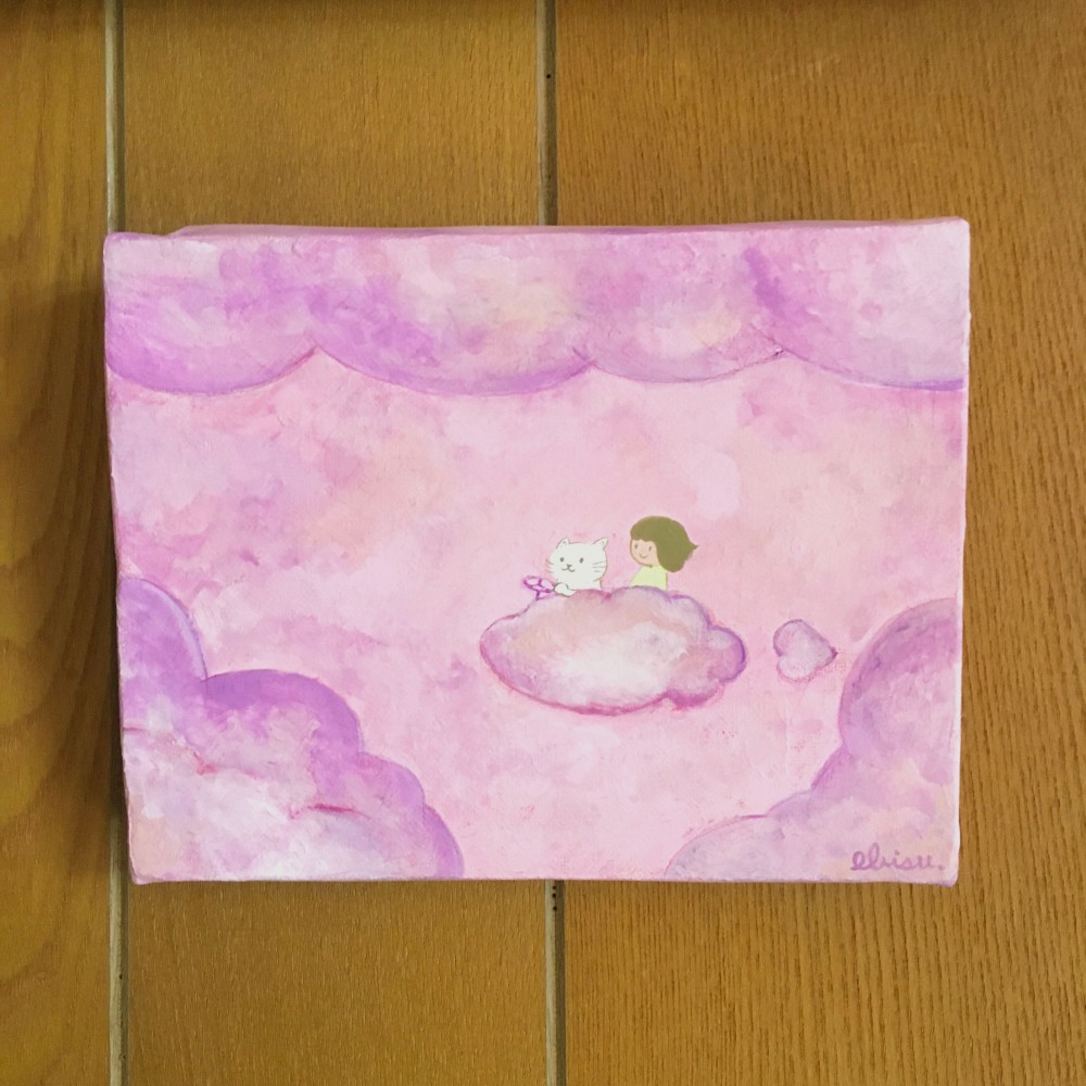 イラスト麒麟柄　自由　キャンバス　30×40アクリル　原画 イラスト麒麟柄 自由 キャンバス 30×40アクリル 原画