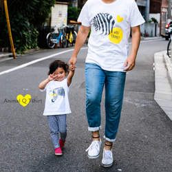 パパとキッズのAnimal Q(ZEBRA) Tシャツ2枚セット 1枚目の画像