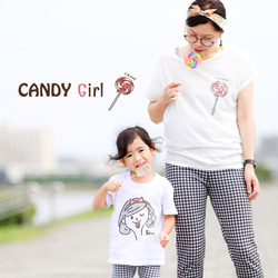 CANDY Girl & Boy LINKCODEKIDS(おそろい、親子リンクコーデ) Tシャツ 1枚目の画像