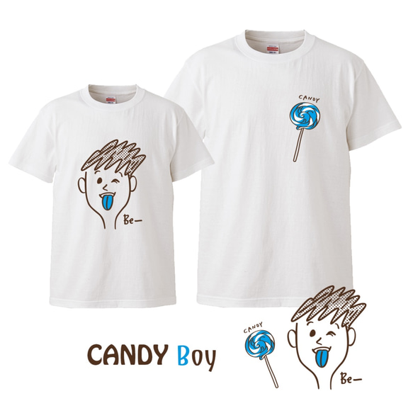 CANDY Girl & Boy LINKCODEKIDS(おそろい、親子リンクコーデ) Tシャツ 2枚目の画像