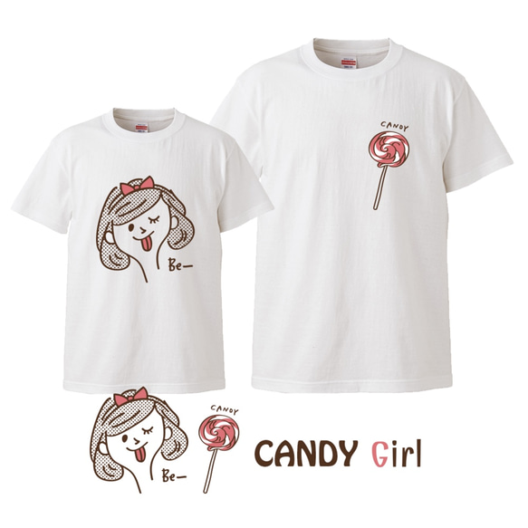 CANDY Girl & Boy LINKCODEKIDS(おそろい、親子リンクコーデ) Tシャツ 3枚目の画像