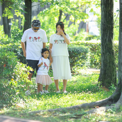 【HANAMOJI】ママとパパとキッズの親子リンクコーデTシャツ 6枚目の画像