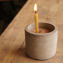 ひと時」蜜ろうそく10本・石砂燭台セット キャンドル・キャンドル