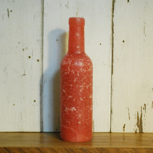 ワインボトルキャンドル　Pink 2枚目の画像
