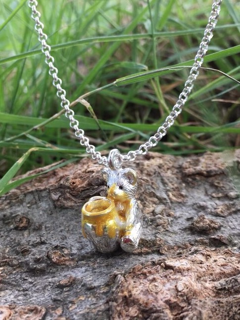 silver925 ペンダント はちみつに夢中！ Aタイプ