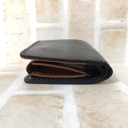 【財布】二つ折り財布 ブラック×ブラウン 8枚目の画像