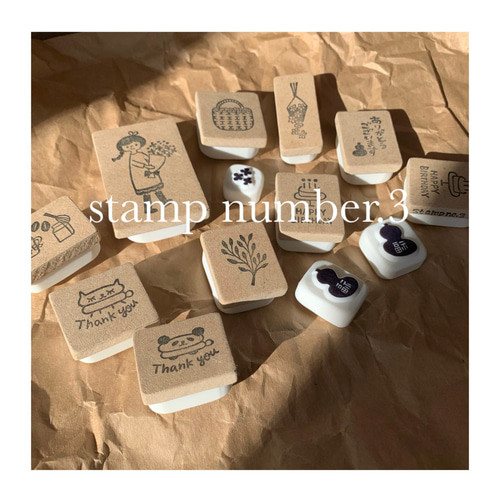 シンプル thank you 筆記体 消しゴムはんこ はんこ・スタンプ