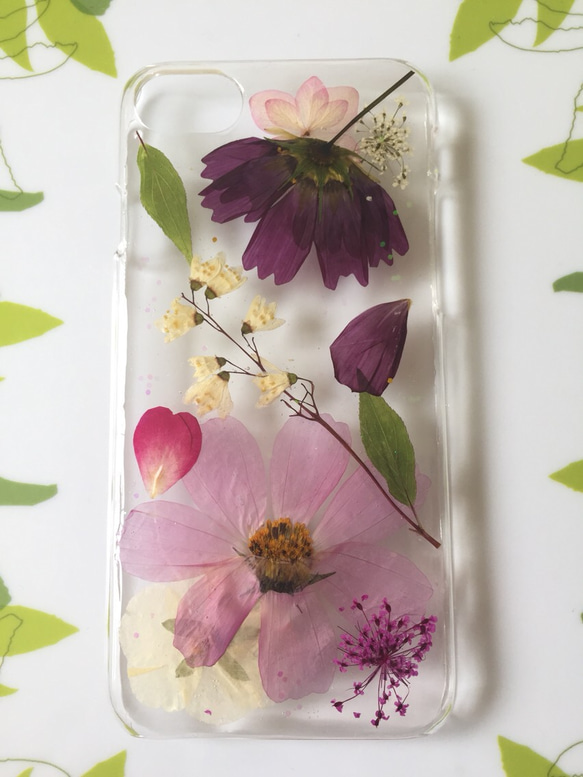 iPhone7ケース☆Hippo's flower garden 2枚目の画像