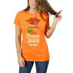 フェアリースター おしゃれカワイイ　オレンジ　ガールズサイズ 半袖Tシャツ 1枚目の画像