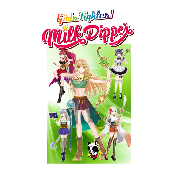 Milk Dipper ミルクディッパー Tシャツ 長袖  メンズ レディース アニメ ファイター【Hitomi】 2枚目の画像