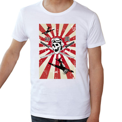 大日本帝国 ゼロ戦 神風 旭日旗 半袖Tシャツ 1枚目の画像