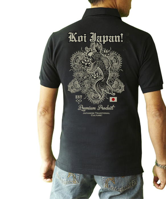 KOI JAPAN 鯉ジャパン 半袖ポロシャツ 2枚目の画像