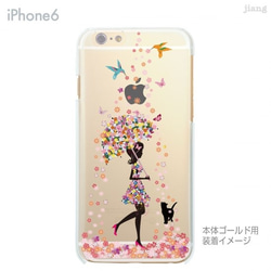 iPhone6s/6、iPhone6s Plus/6Plus　ハード＆ソフト クリアケース［フラワーガール☆花シャワー］ 2枚目の画像