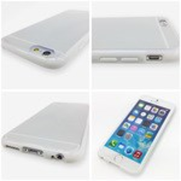 iPhone6s/6 フレーム付バンパー ハードクリアケース ［　フラワーガール　蝶々とサイクリング］ 4枚目の画像