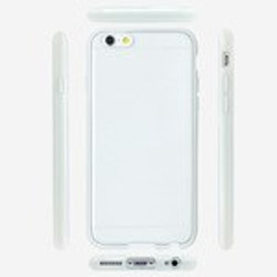 iPhone6s/6 フレーム付バンパー ハードクリアケース ［カップルハート］ 5枚目の画像