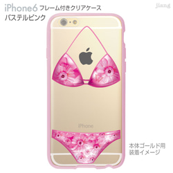 iPhone6s/6 フレーム付バンパー ハードクリアケース ［アンダーウェア（ガーベラ）］ 2枚目の画像