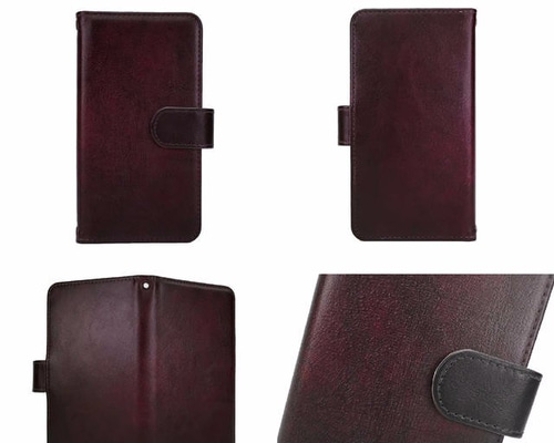 全機種対応］スライド式レザー手帳型ケース！ スマホケース・カバー