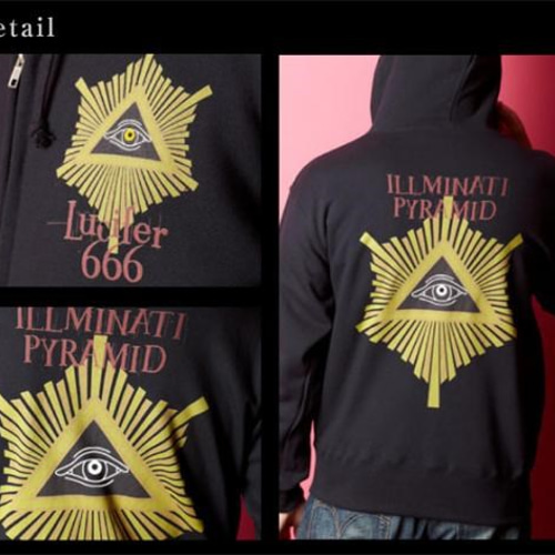 イルミナティ プロビデンスの目 ピラミッドデザイン ジップパーカー