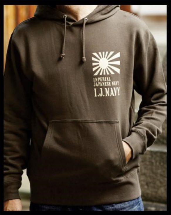 日本軍 旭日旗】日本海軍 I.J.NAVY ミリタリー プルオーバーパーカー