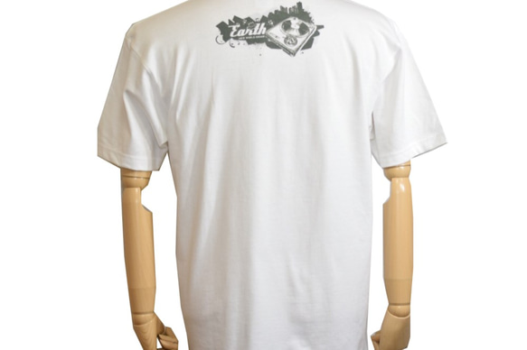 日本発！ストリート系ブランド［Earth］☆半袖Tシャツ（ホワイト） 4枚目の画像