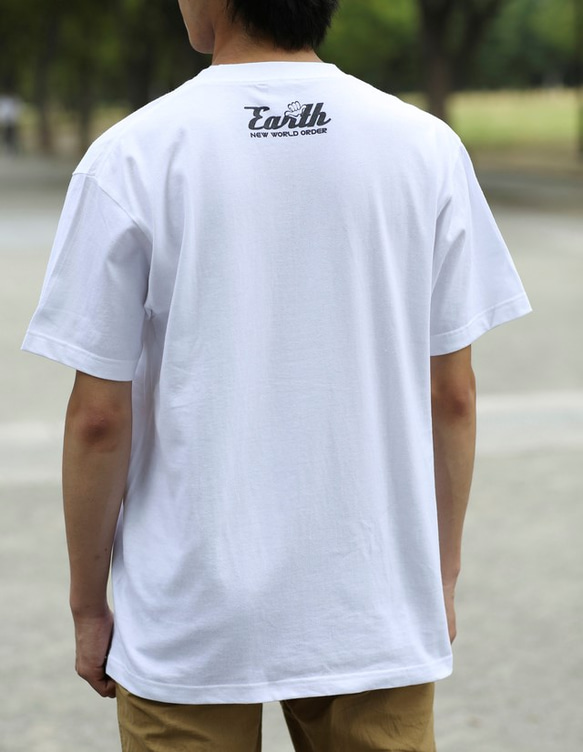 【EARTH】平成スカルラッパー 5.6オンス半袖Tシャツ 4枚目の画像