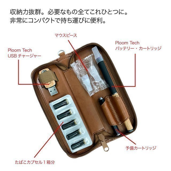 PloomTECH【スカル】ケース&シール セット！マウスピース3個付 2枚目の画像